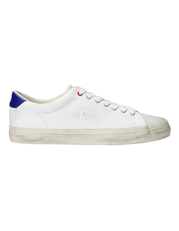 Longwood Distressed Leather Sneaker in White image 1