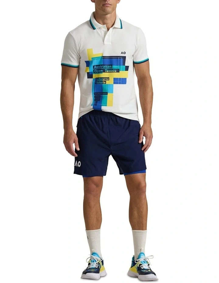 Australian Open Mesh Polo Shirt in Multi image 3
