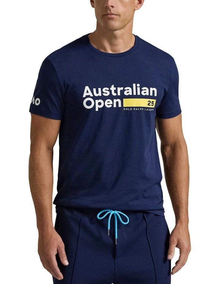 Australian Open Jersey Graphic T-shirt in Navy image 1