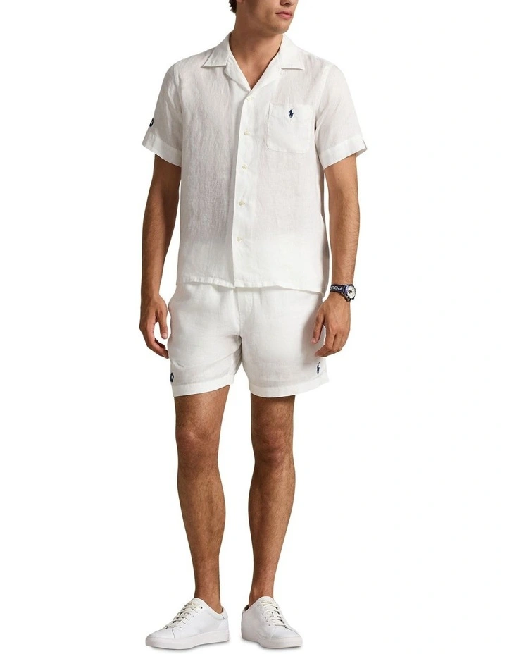 Australian Open Linen Blend Short in White image 3