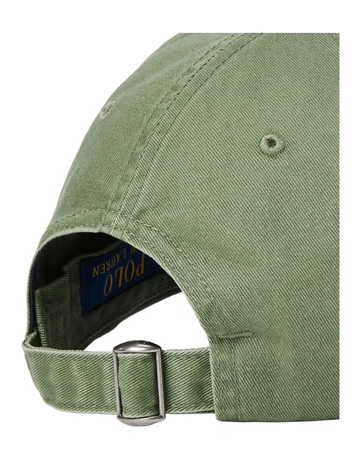 Embroidered Twill Ball Cap in Green image 3