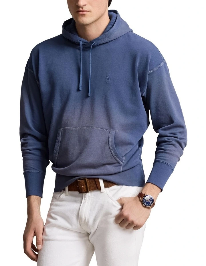 Vintage Fit Spa Terry Hoodie in Navy image 1