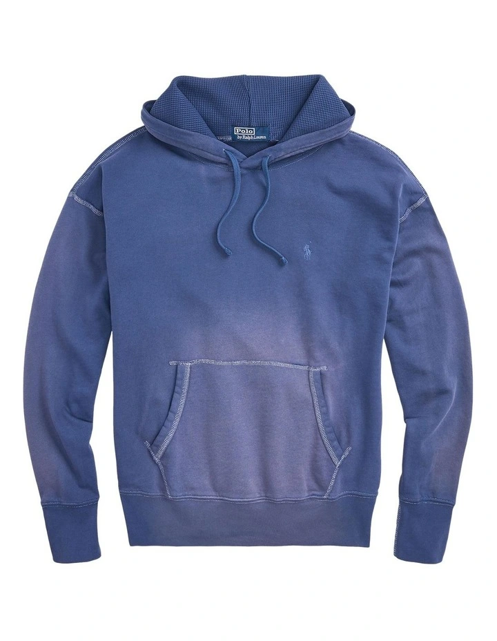 Vintage Fit Spa Terry Hoodie in Navy image 4