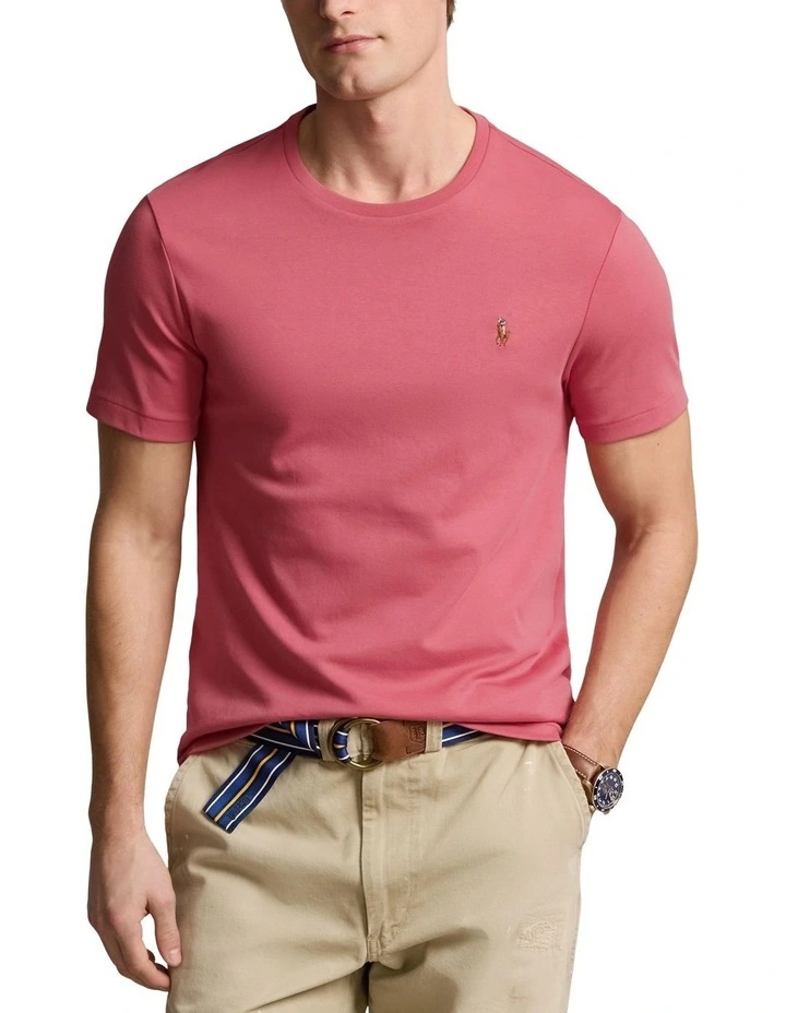 Custom Slim Fit Soft Cotton T-shirt in Red image 1