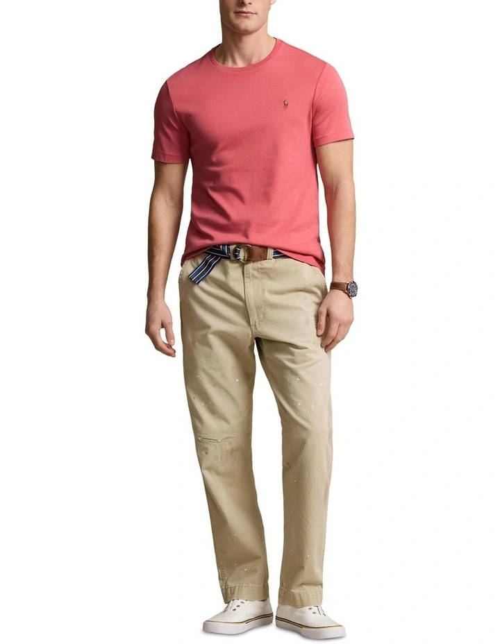 Custom Slim Fit Soft Cotton T-shirt in Red image 3