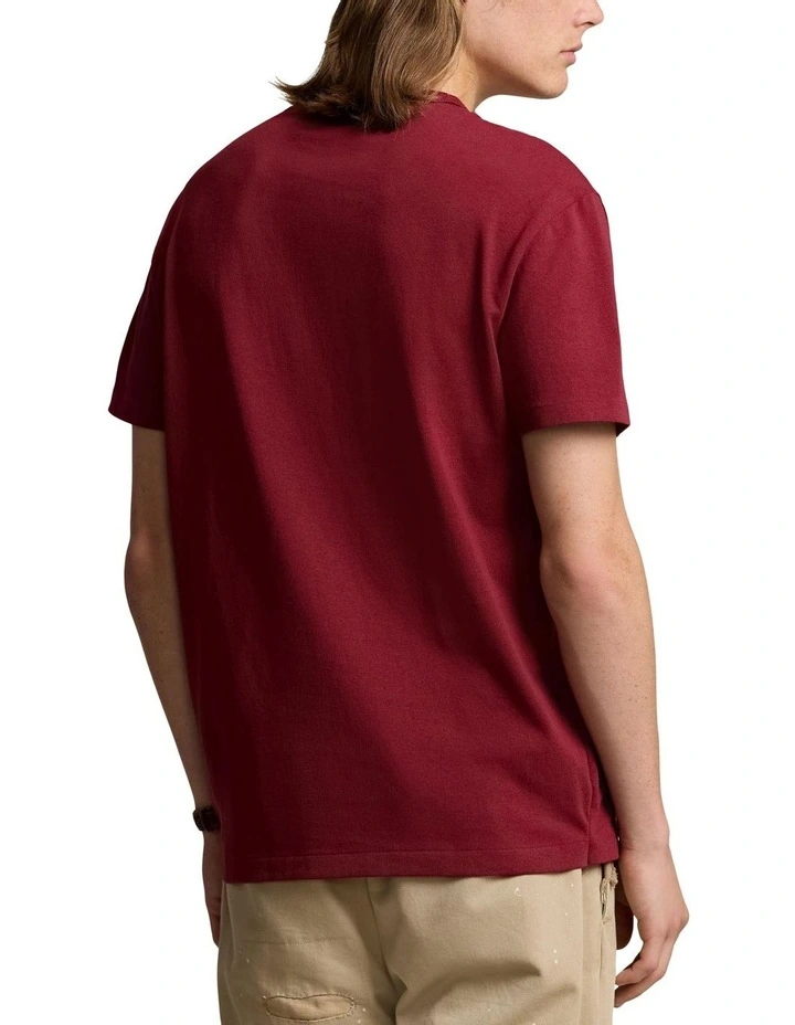 Classic Fit Heavyweight Jersey T-Shirt in Red image 2