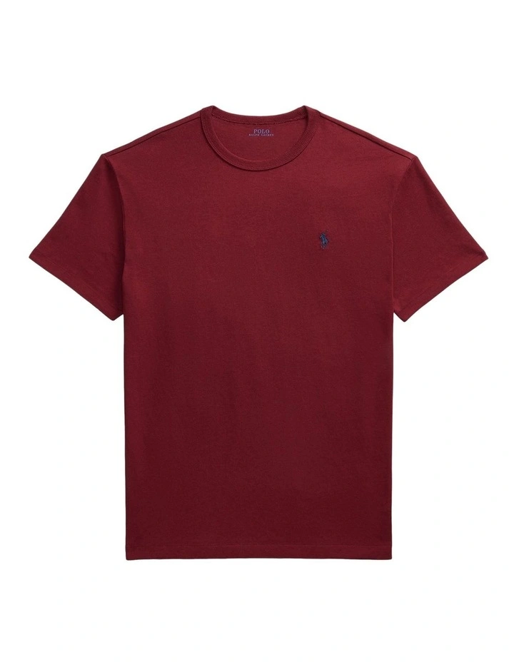 Classic Fit Heavyweight Jersey T-Shirt in Red image 4