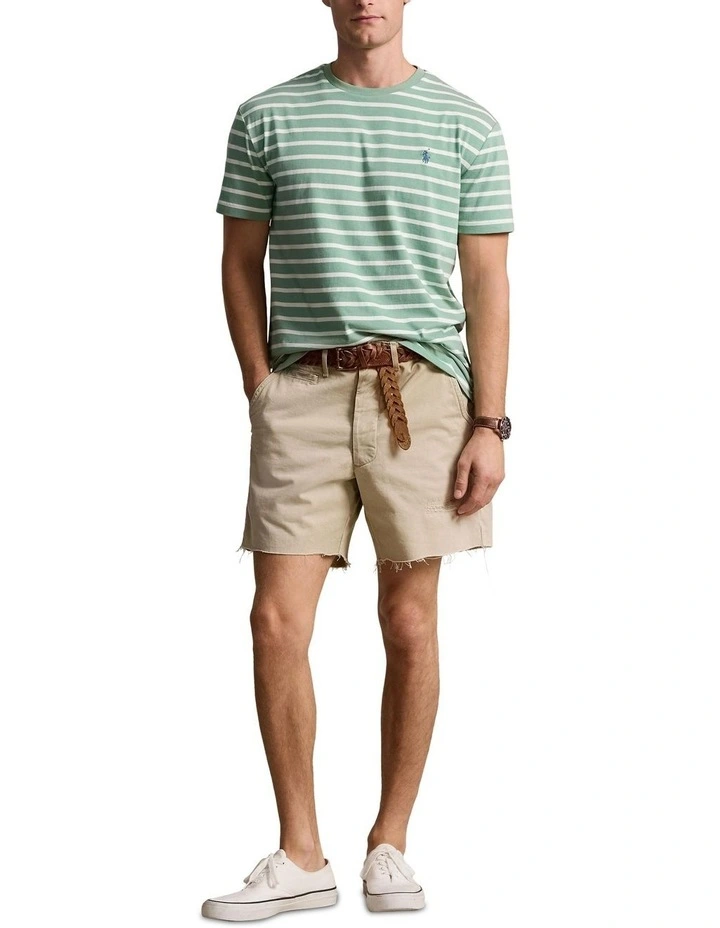 Classic Fit Striped Jersey T-shirt in Green image 3