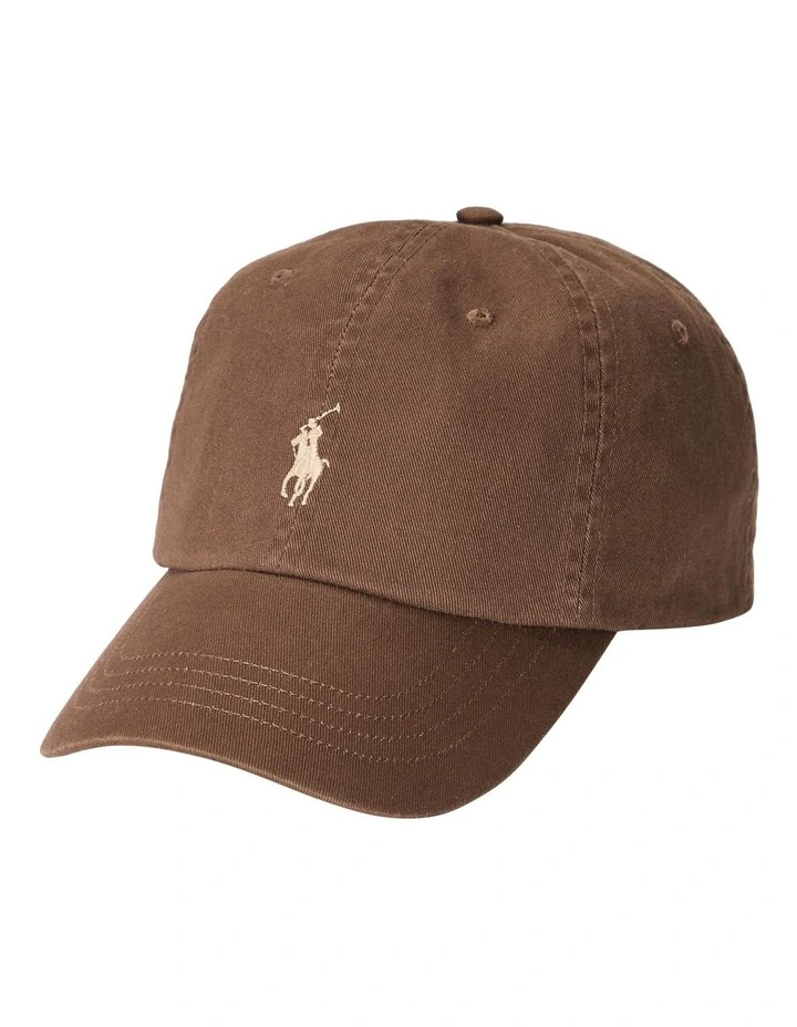 Cotton Chino Ball Cap in Brown image 1