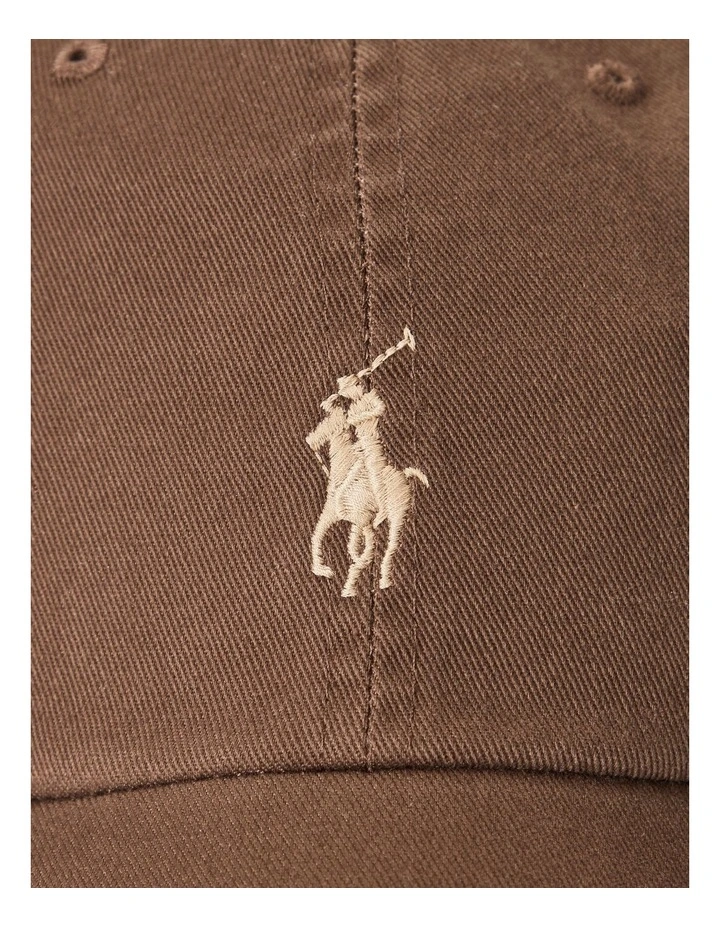 Cotton Chino Ball Cap in Brown image 3