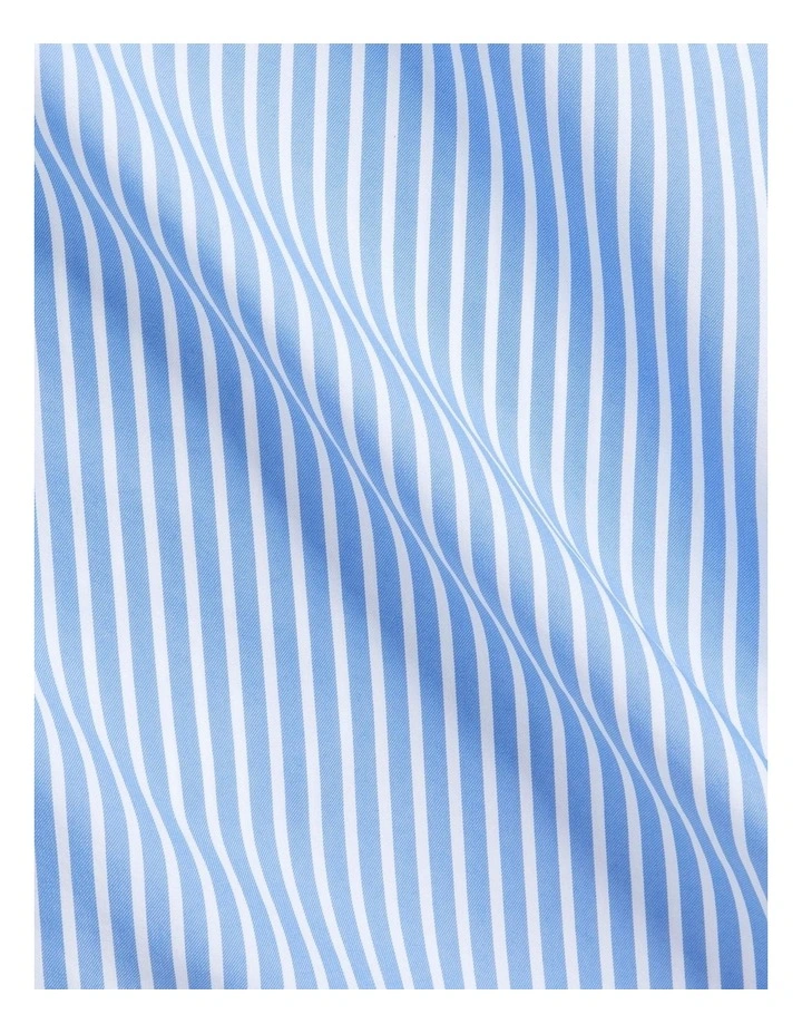 Classic Fit Striped Performance Shirt in Blue image 5
