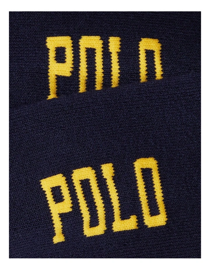 Polo Bear Cushioned Cotton-Blend Socks in Navy image 2