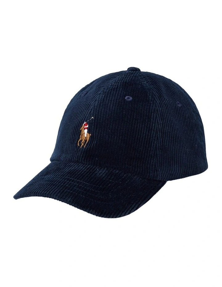 Corduroy Ball Cap in Navy image 1