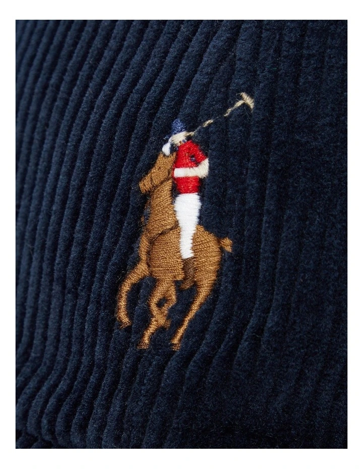 Corduroy Ball Cap in Navy image 4
