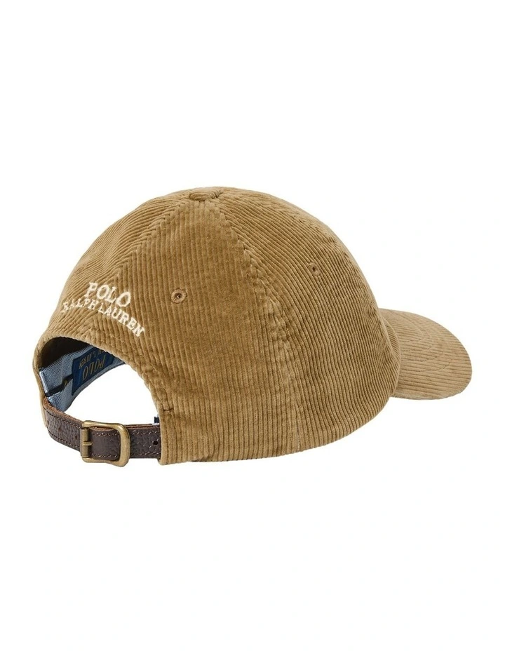 Corduroy Ball Cap in Beige image 2