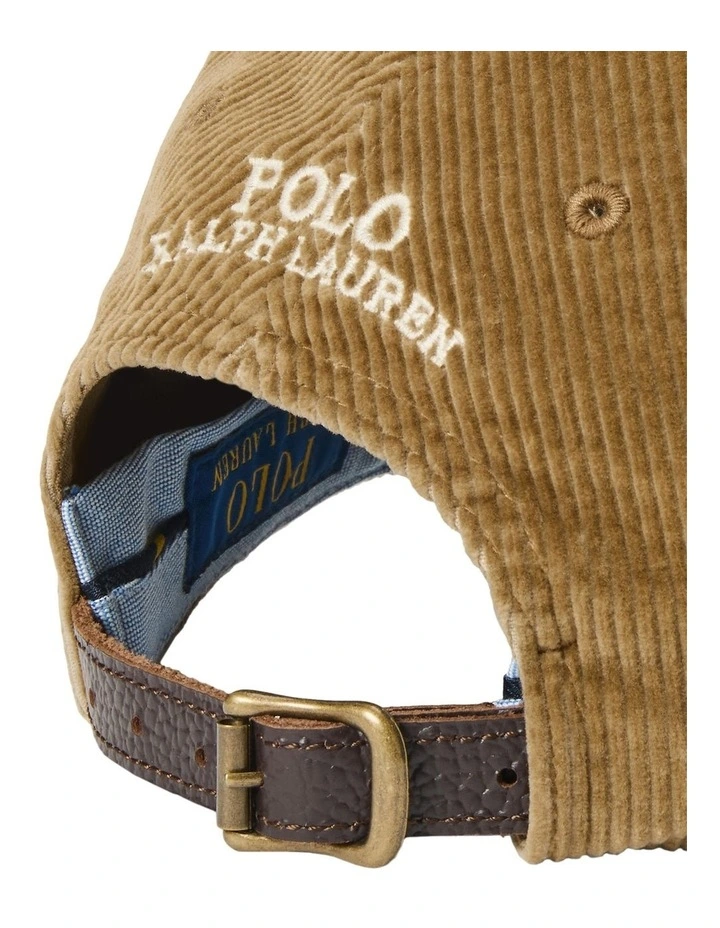 Corduroy Ball Cap in Beige image 3