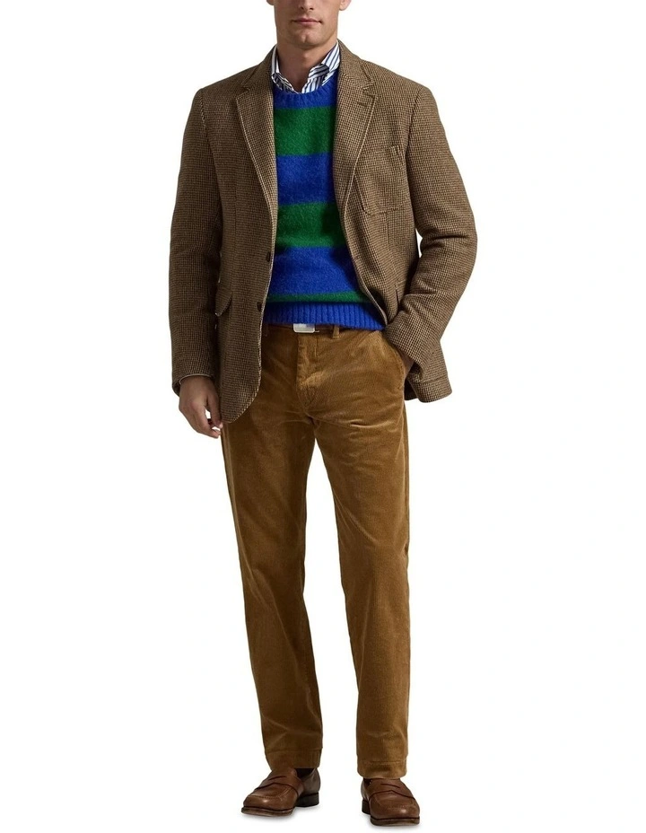 Stretch Straight Fit Corduroy Pant in Brown image 3