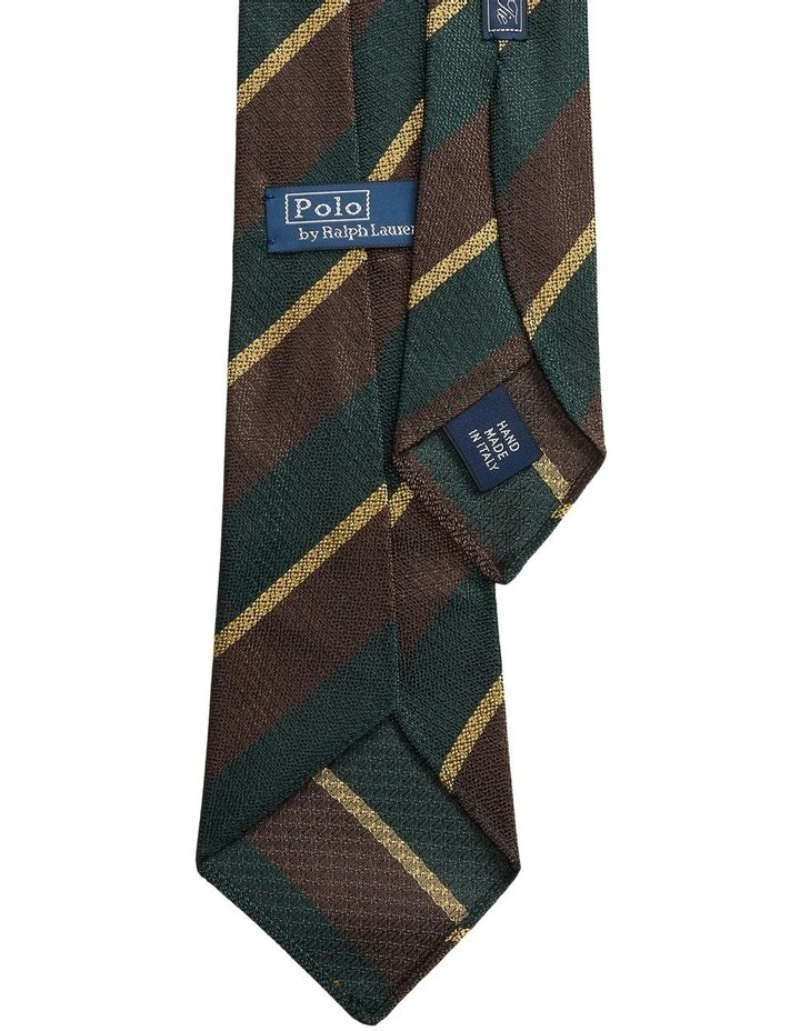 Ralph Lauren Lauren Stripe Pattern Tie Made in USA silk blue type Vintage Second Hand