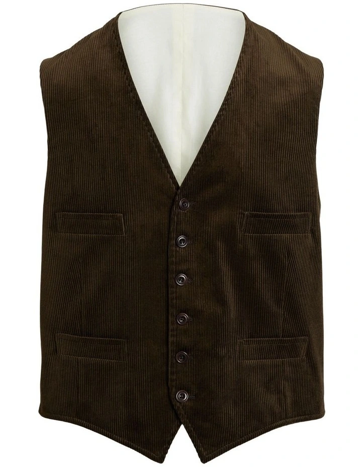 Corduroy Vest in Brown image 1