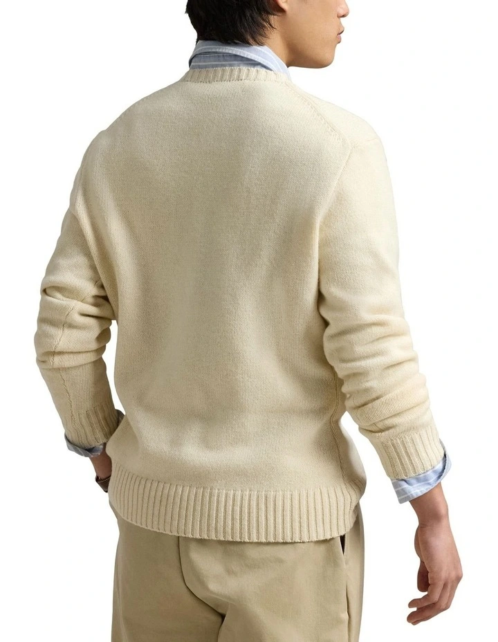 Dog-Intarsia Wool Sweater in Natural image 2