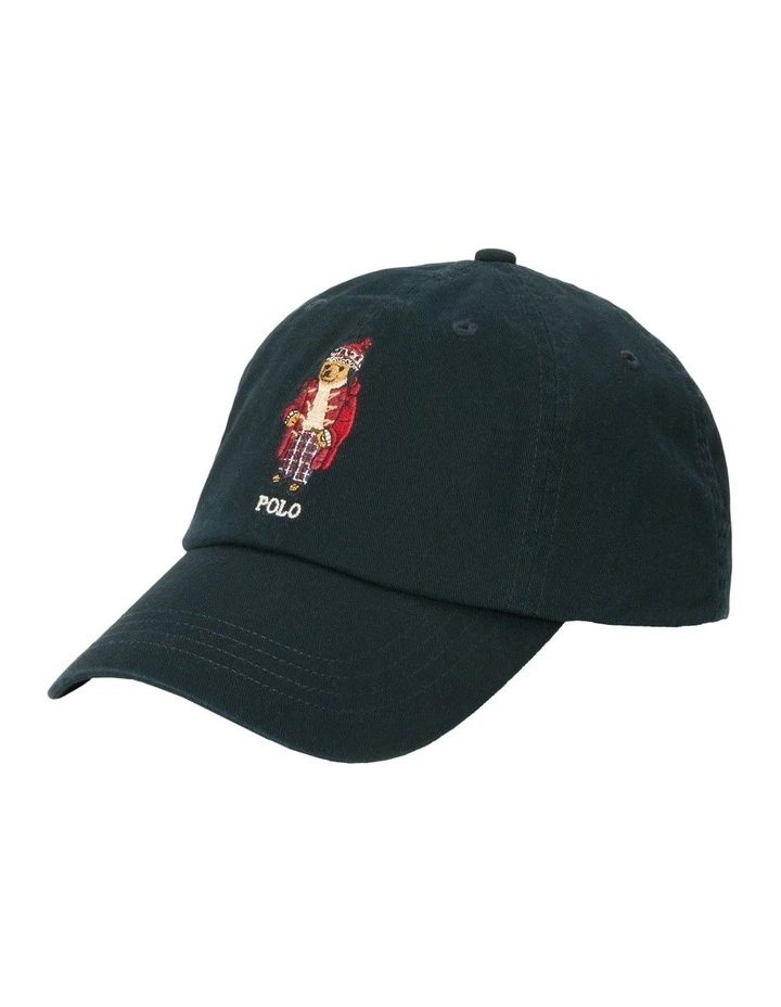 Bear Twill Ball Cap in Black image 1