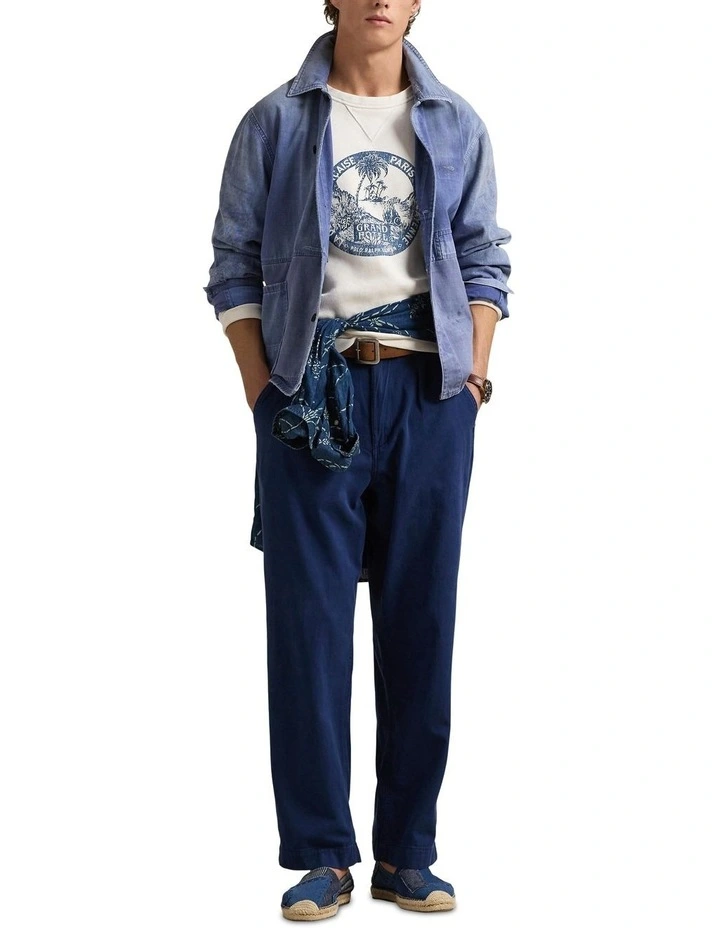 Relaxed Fit Garment-Dyed Twill Pant image 3