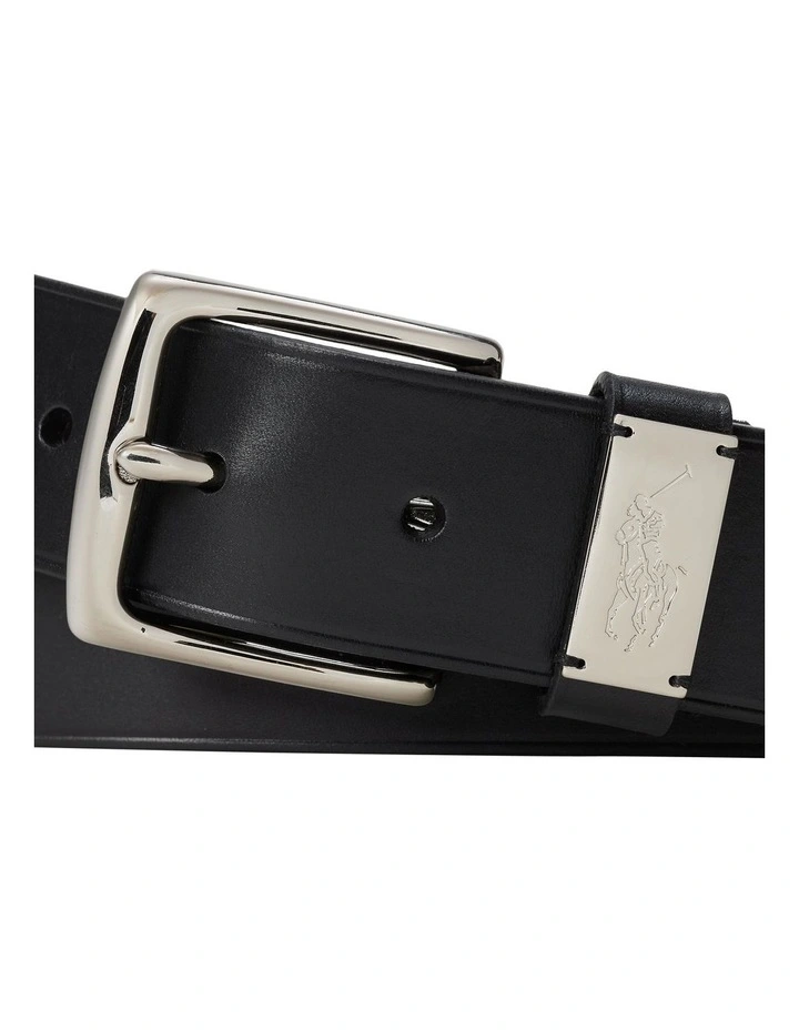 Pony-Plaque Leather Belt image 2