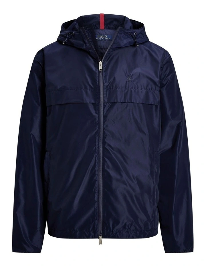 Full-Zip Hooded Jacket in Navy image 4