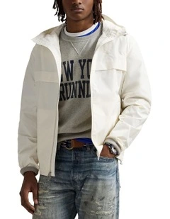 Full-Zip Hooded Jacket in White