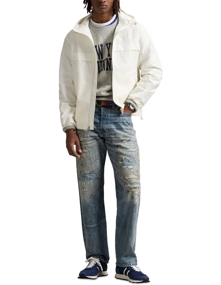 Full-Zip Hooded Jacket in White image 3