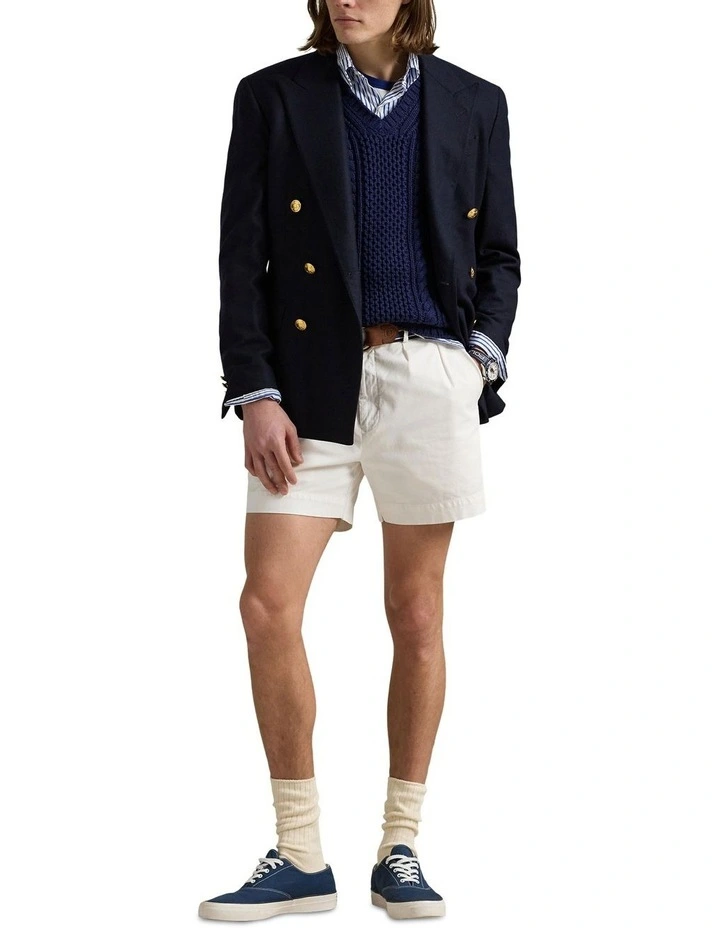 Aran-Knit Cotton Sweater Vest in Blue image 3