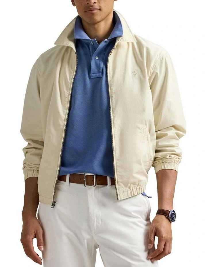 The Bayport Mineral-Dyed Poplin Jacket in Natural image 1