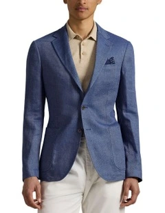 Soft Modern Twill Sport Coat in Blue