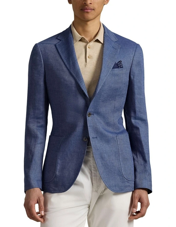 Soft Modern Twill Sport Coat in Blue image 1