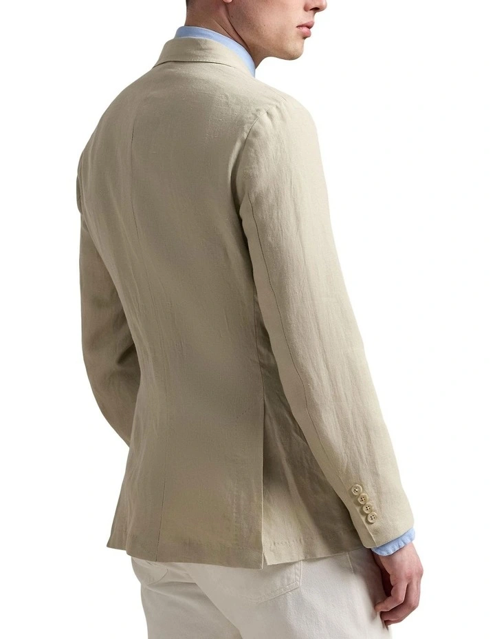 Soft Modern Linen Suit Jacket in Brown image 2