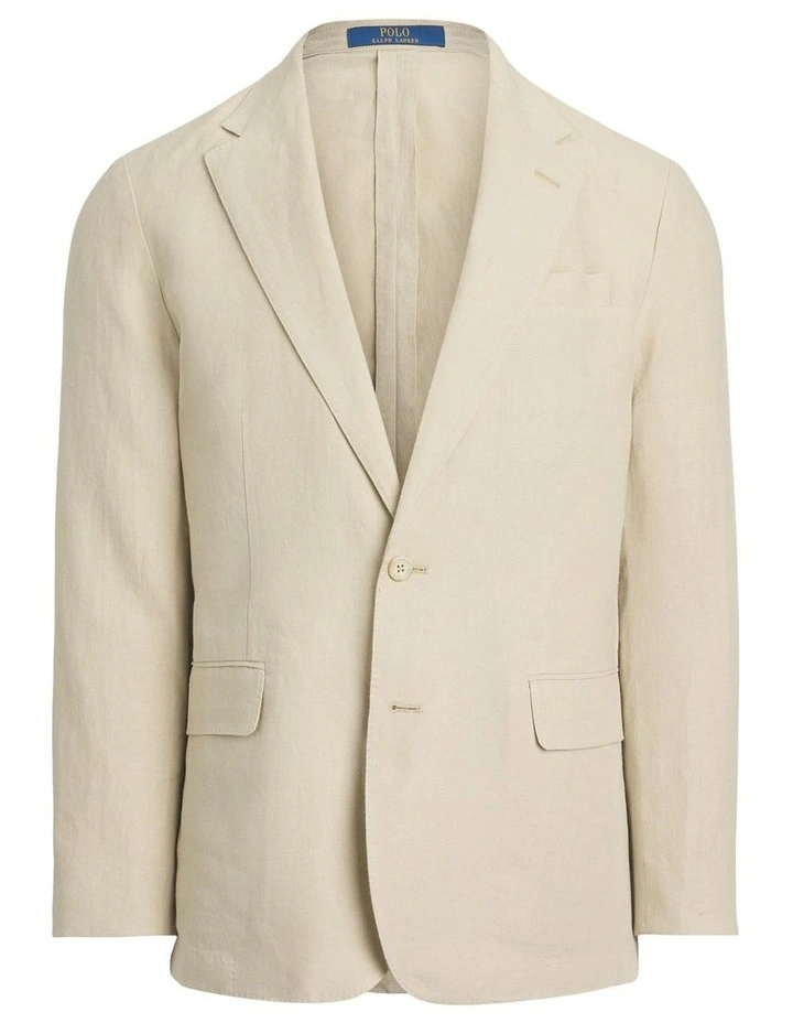 Soft Modern Linen Suit Jacket in Brown image 4
