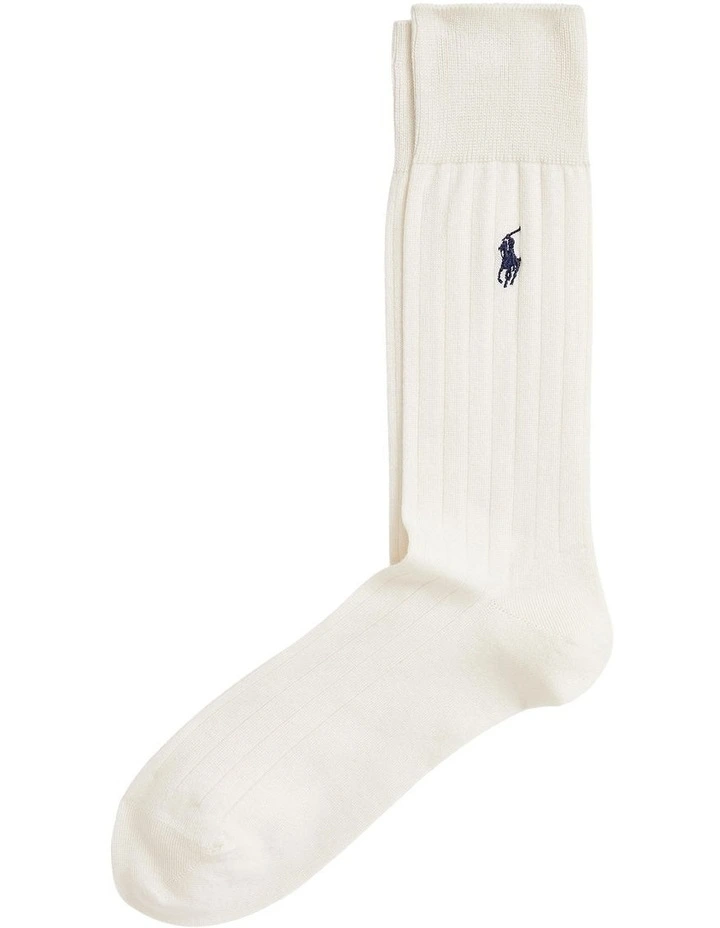 Ribbed Cotton-Blend Dress Socks image 1