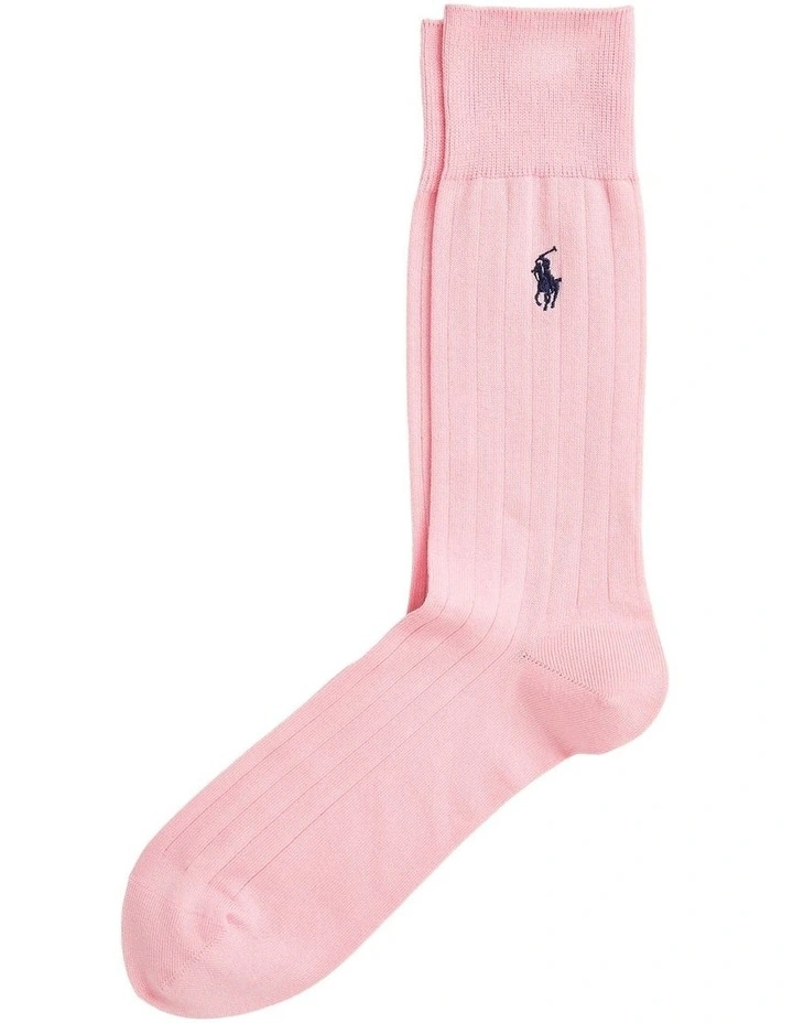 Ribbed Cotton-Blend Dress Socks image 1