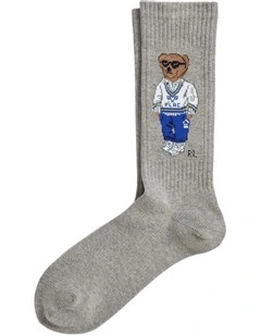 Polo Bear Cotton-Blend Crew Socks