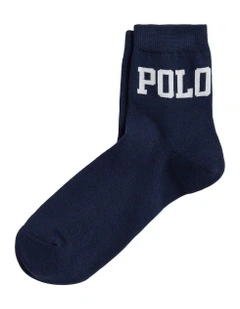 Logo Cotton-Blend Quarter-Crew Socks