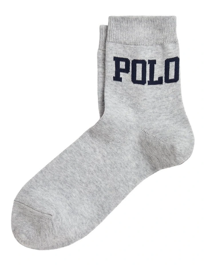 Logo Cotton-Blend Quarter-Crew Socks image 1