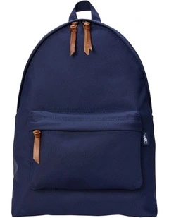 Leather-Trim Backpack