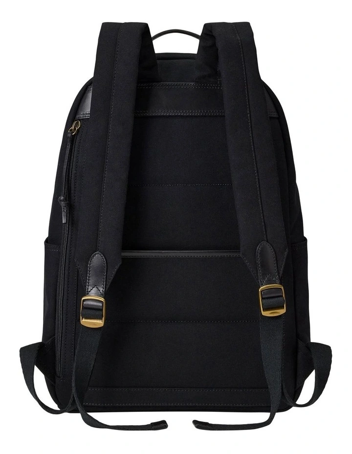 Leather-Trim Canvas Backpack image 2