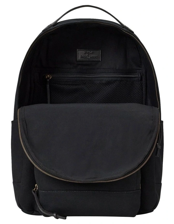 Leather-Trim Canvas Backpack image 3