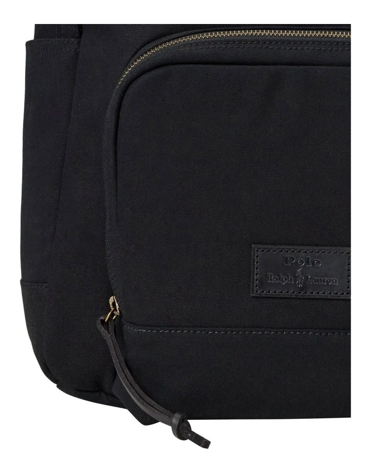 Leather-Trim Canvas Backpack image 4