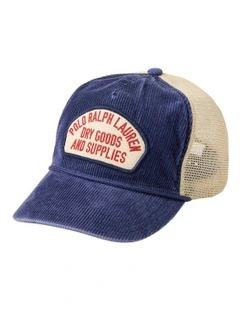 Logo-Patch Corduroy Trucker Cap