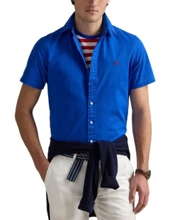 Classic Fit Twill Shirt in Blue