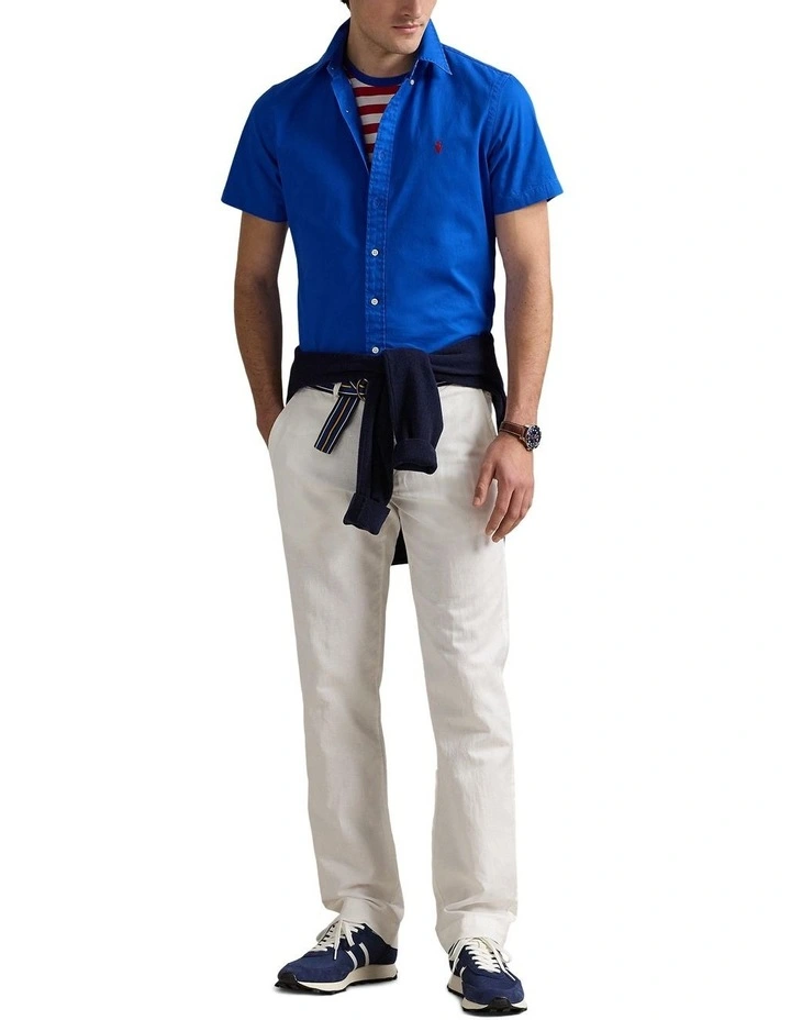 Classic Fit Twill Shirt in Blue image 3