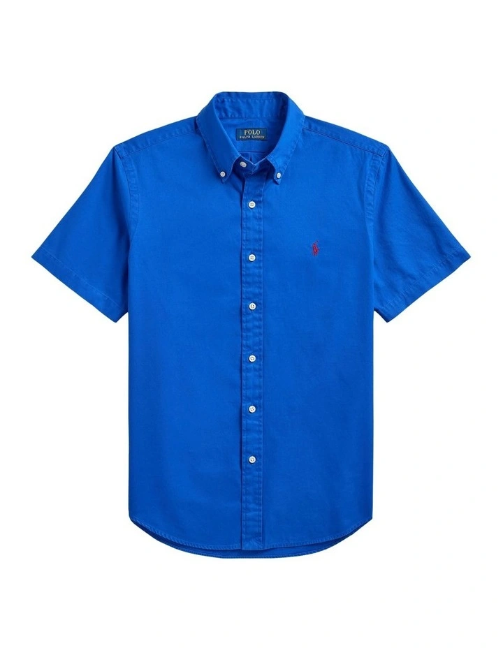 Classic Fit Twill Shirt in Blue image 4