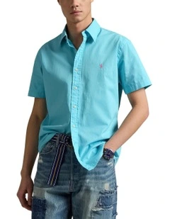 Classic Fit Twill Shirt in Blue